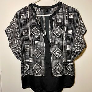 BCBGMaxAzria - white and black shirt